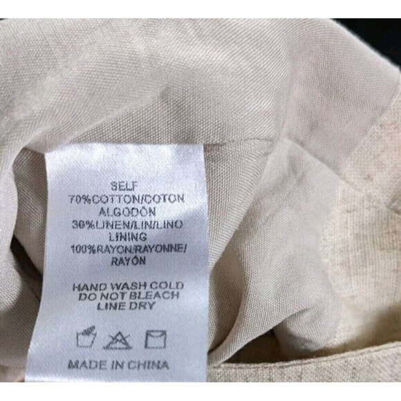 Anthropologie Sunday In Brooklyn Linen Mini Skirt Beige Size Small - Picture 8 of 10